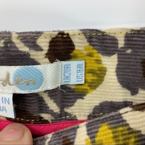 Boden corduroy leaf print skirt 16 - Picture 8 of 9